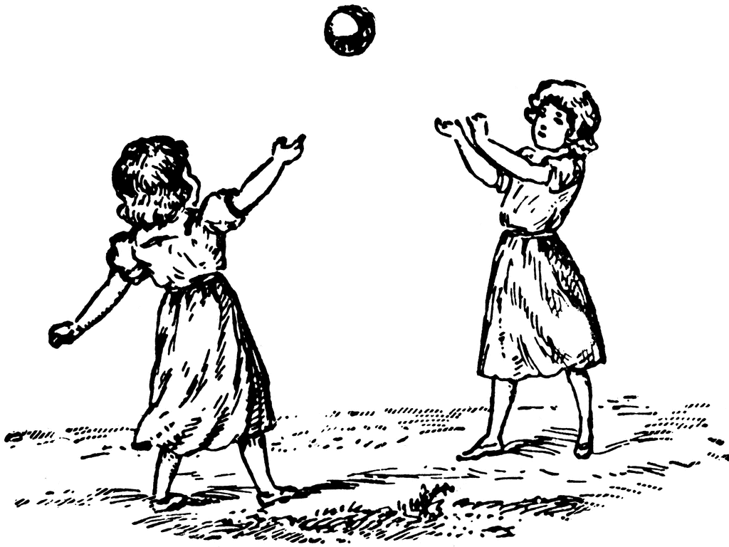 Children Playing Games Clipart