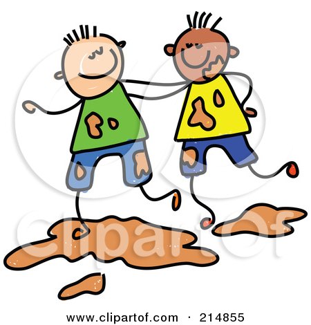 Children Playing Outside Clipart