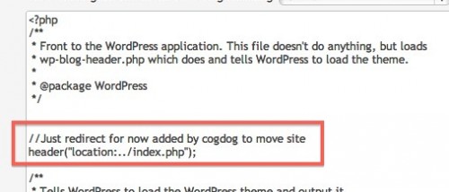 Index.php Redirect