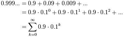 Infinite Sum Formula Arithmetic