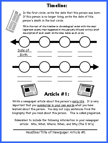 Newspaper Article Template For Kids Printable
