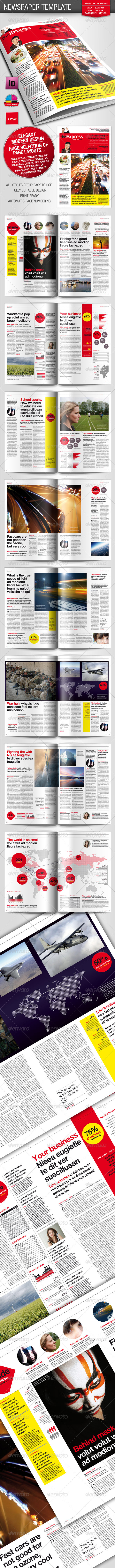 Newspaper Front Page Template Indesign