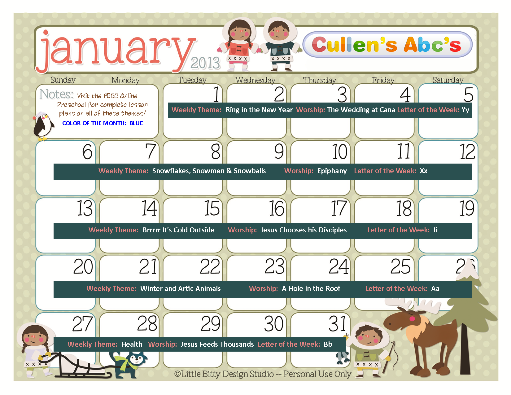 Preschool Newsletter Ideas For December